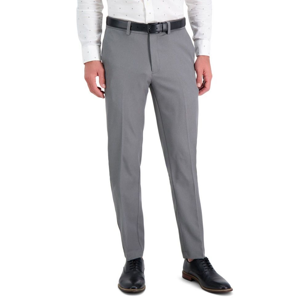 Haggar Mens‎ Cool 18 Pro Slim Fit Heather Stretch Moisture Wicking Pant SZ 34x29